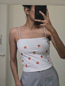 Strawberry Print Camisole Top