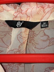 Floral print off white top