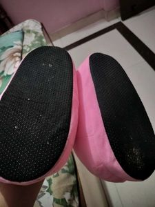 Pink Crying Emoji Slippers