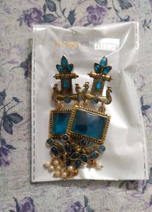 Bohemian Elegance Peacock Earrings