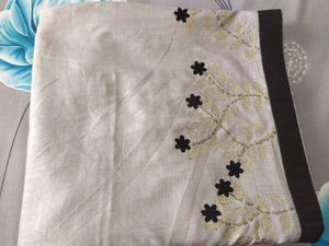 Elegant Grey Saree with Black Border