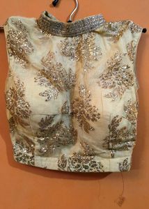 "OFFER PRICE" DESIGNER GOLDEN HALTER NECK BLOUSE