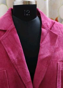 Pink Corduroy Blazer