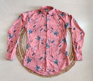 Mens Pink Floral Shirt