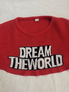 Red underbust crop top