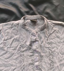 Elegant Grey Embroidered Kurta
