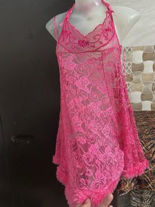 pink lace bodydoll nightwear