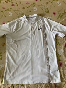 Nike Dri-Fit White Baseball Henley