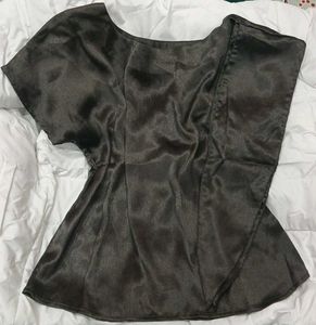 Shein Asymmetric Neck Self-Tie Sleeve Stylish Top
