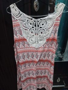 Boho Crochet Trim Tank Top