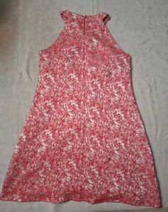 Elegant Red Halter neck Dress