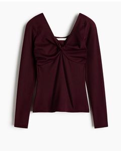 H&M Brand) Long Sleeve Twist Front Top