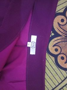 Purple Flared Pants with Slits