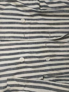 Striped Double-Breasted Blazer