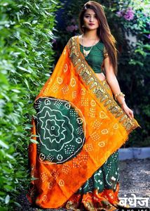 Beautiful Bandhani Saree