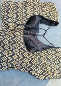 Elegant Black &amp; Gold Blouse