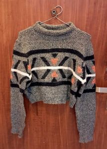 Stylish Crop Knit Sweater