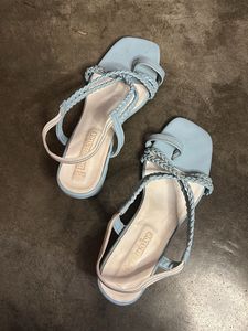 Light powdered blue heels