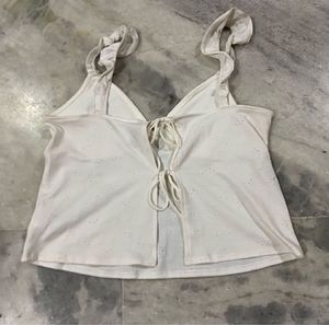 H&amp;M White Strapless Cami Top