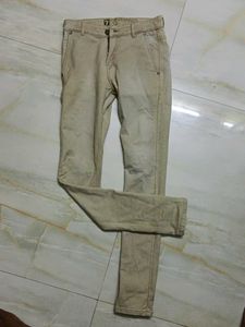 Stylish Beige Slim Fit Pants