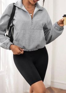 Grey Half Zip Sweatshirt