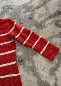 Red &amp; White Striped Top