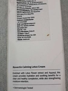 Rovectin Clean Lotus Water Cream for Face