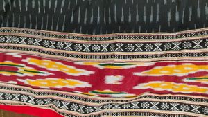 Beautiful Red Black IKKAT Kurta set