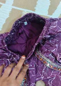 Embroidered Kurta Set with Dhoti Pants