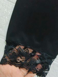 Black Relaxed skin Fit Pants
