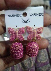 Designer Butterfly Jhumka Earrings