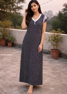 Retro Polka Dot Nightgown