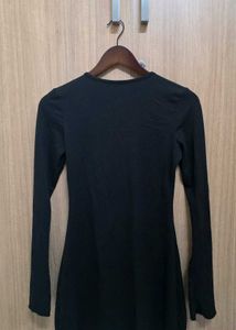 Black Long Sleeve Cutout Dress