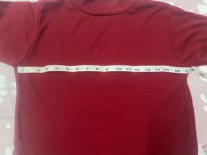 maroon colour Casual cord set