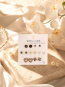 Cute Bow &amp; Heart Stud Earrings Set
