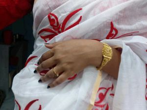 Cotton Saree Red Embroidery