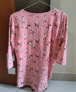 Pink Floral Print Top