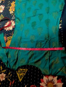 Awesome 💯Teal &amp; Gold Print Kurti