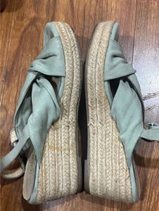 REDTAPE Light Green Platform Wedge Sandals
