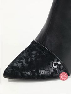 Chic Black Ankle Boots Lulu&amp;sky Brand Shoes