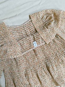 Floral Print Square Neck Blouse