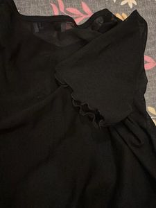 HOLLISTER Sheer Black Mesh Top