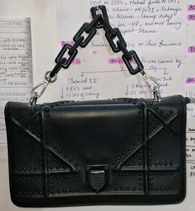 Chic Black Studded Sling Bag