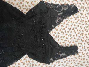 Elegant Black Lace Tank Top