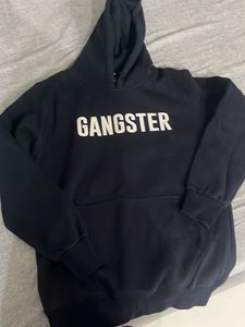 Black "GANGSTER" Graphic Hoodie