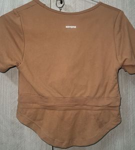 Savana Brown Cropped Top