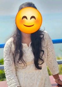 White Chikankari Long Dress
