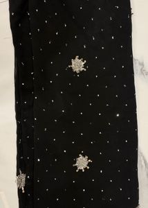 Elegant Black Embellished Saree