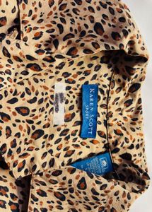 Leopard Print Floral Button-Up Shirt