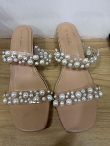 Pearl Embellished Slides